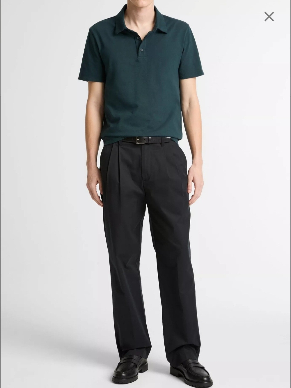 Vince Louie Relaxed Stretch-Cotton Double-Pleated Trouser Size 32